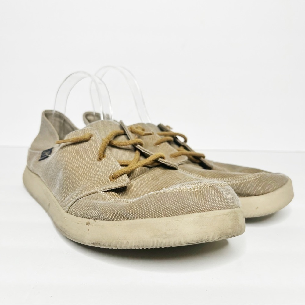 Chaco Chillos Sneakers Size 11.5 Men’s Tan Canvas Slip On - Picture 2 of 5